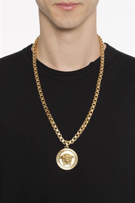 versace men's chain only necklaces|Versace necklace real.